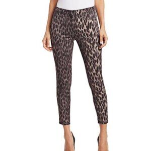 L' AGENCE Margot High Rise Ankle Cropped‎ Leopard Print Skinny Jeans Size 30